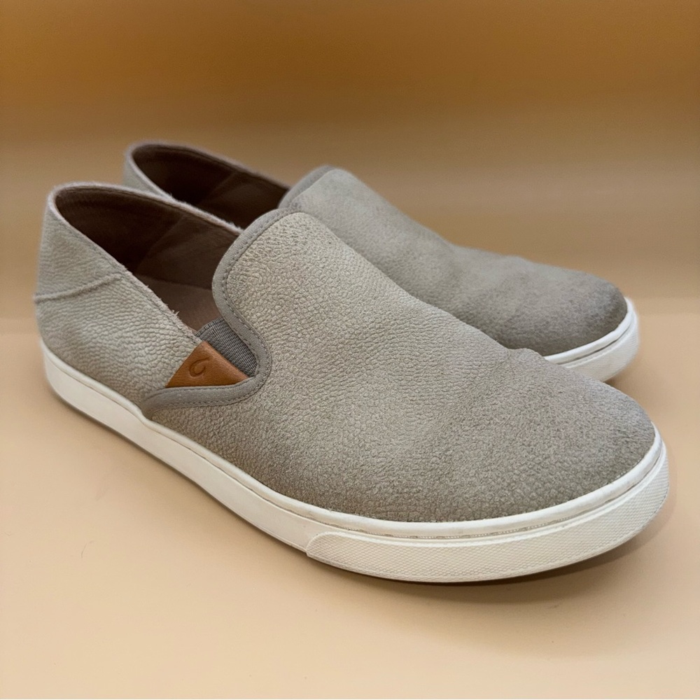 Olukai Pehuea Leather Taupe Women’s Size 9, EUC